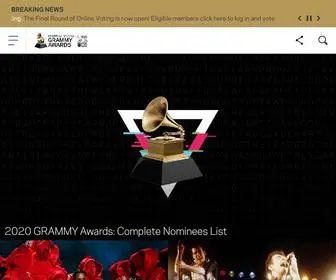 Grammy.com(We are the official site of the GRAMMY Awards) Screenshot