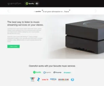 Gramofon.com(Gramofon the best way to play Spotify on your existing speakers) Screenshot