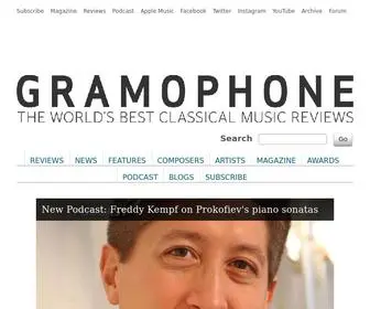 Gramophone.co.uk(Classical music magazine) Screenshot