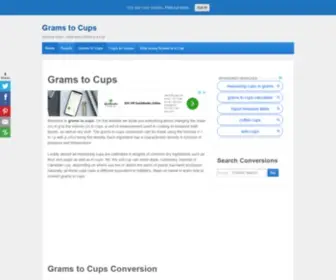 Gramstocups.net(Grams to Cups) Screenshot