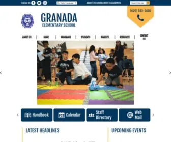 Granadaelementary.org(Granada Elementary School has grades K) Screenshot