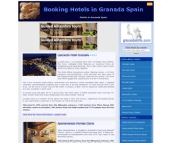 Granadahotel.com(Booking Hotels in Granada Spain) Screenshot