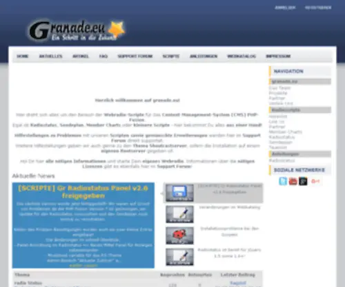 Granade.eu(Radioscripte für PHP) Screenshot