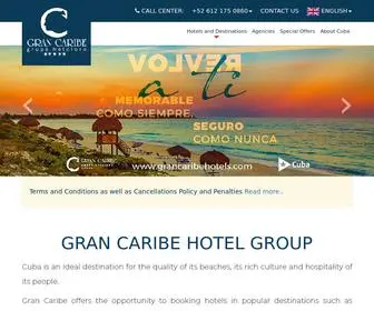 Grancaribehotels.com(Cuba Hotels) Screenshot