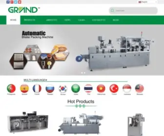 Grand-Packing.com(Grand Machinery) Screenshot