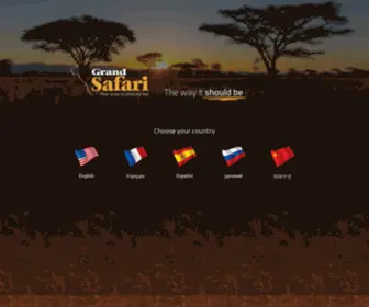 Grand-Safari.com(Country choice) Screenshot