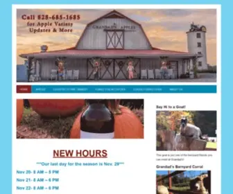 Grandadsapples.com(Apples-Pumpkins-Corn Maze-Hendersonville-NC Mountains near Asheville) Screenshot