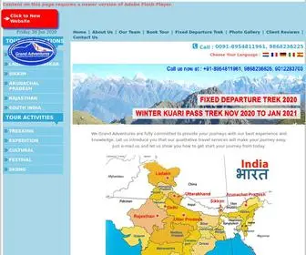 Grandadventuresindia.com(Grand Adventures India) Screenshot