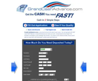 Grandcashadvance.com(grandcashadvance) Screenshot