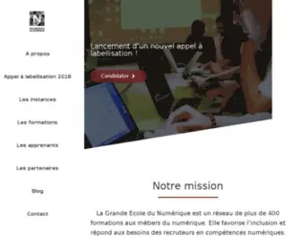 Grandeecolenumerique.fr(La Grande Ecole du Numérique) Screenshot