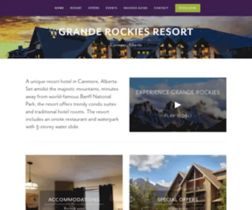 Granderockies.com(Canmore Hotels) Screenshot