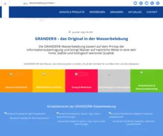 Grandervertrieb.ch(GRANDER®) Screenshot