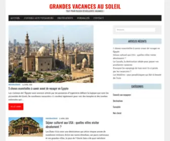 Grandesvacancesausoleil.com(Tout pour passer d'excellentes vacances) Screenshot