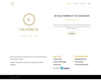 Grandeurgin.com(Premium Gin) Screenshot