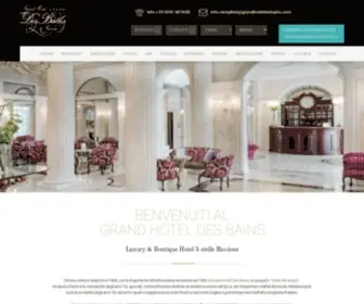 Grandhoteldesbains.com(Hotel Riccione 5 stelle centro benessere SPA massaggi Grand Hotel Des Bains SITO UFFICIALE) Screenshot