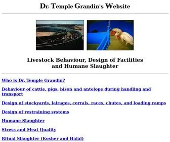 Grandin.com(Temple Grandin's Website) Screenshot