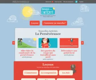 Grandirdanslintegrite.com(Des outils pour guider les enfants dans les voies de Dieu) Screenshot