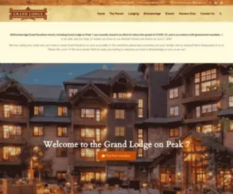 Grandlodgeonpeak7.com(The Grand Lodge on Peak 7) Screenshot