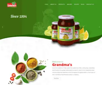 Grandmasfoods.com(Grandma's) Screenshot