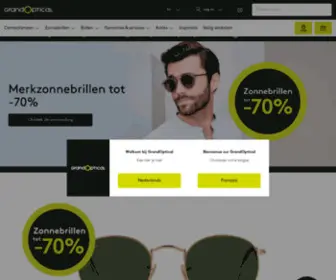 Grandoptical.be(De grootste collectie brillen en zonnebrillen) Screenshot