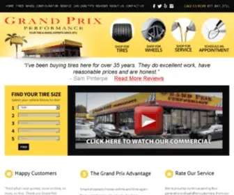 Grandprixperformance.com(Tire Shop & Auto Repair Shop in Costa Mesa) Screenshot