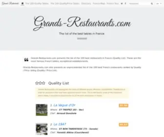 Grands-Restaurants.com(The list of the 100 best restaurants in France) Screenshot