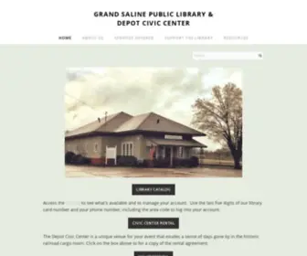 Grandsalinelibrary.com(GRAND SALINE PUBLIC LIBRARY AT THE OLD DEPOT) Screenshot