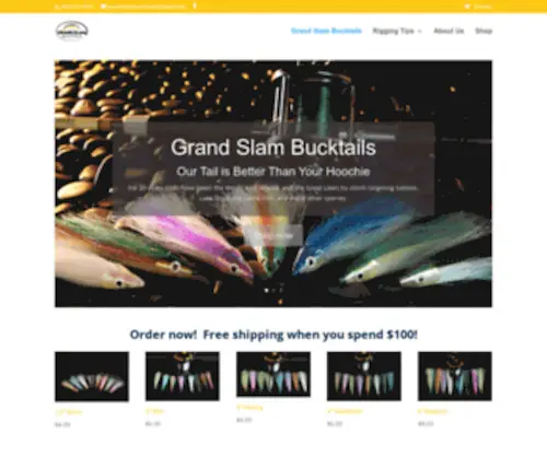 Grandslambucktails.com(Grand Slam Bucktails) Screenshot