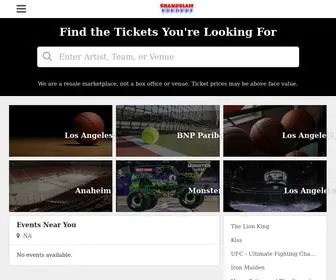 Grandslamtix.com(Premium and sold out tickets to concerts) Screenshot