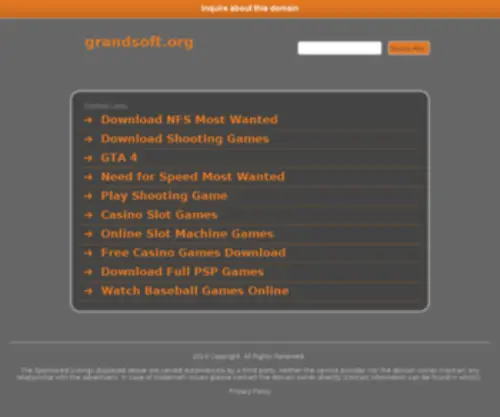 Grandsoft.org(Rapidshare, Hotfile, Free downloads) Screenshot