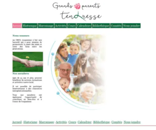 Grandsparentstendresse.org(Grands-parents tendresse) Screenshot