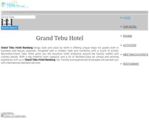 Grandtebuhotels.com(Grand Tebu Hotel) Screenshot
