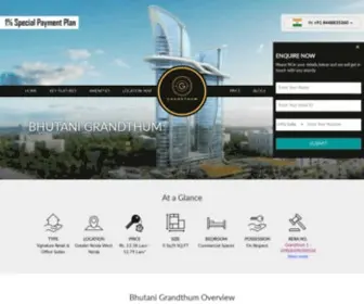Grandthumnoida.in(Bhutani Grandthum Exciting Ongoing Commercial Project) Screenshot