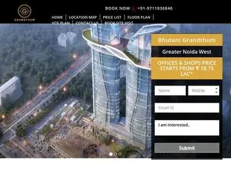 Grandthumnoida.net.in(Bhutani Grandthum Noida Extension) Screenshot