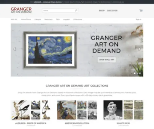 Grangerartondemand.com(Granger Art on Demand) Screenshot