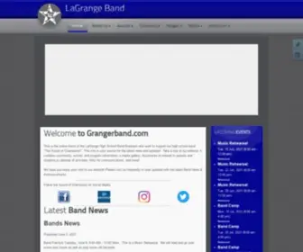 Grangerband.org(The LaGrange High School Band) Screenshot
