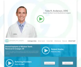 Grangeroralsurgery.com(Our main goal at Granger Oral Surgery & Dental Implants) Screenshot