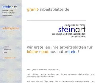 Granit-Arbeitsplatte.de(STEIN-ART steinmetz- und bildhauerarbeiten aus naturstein) Screenshot