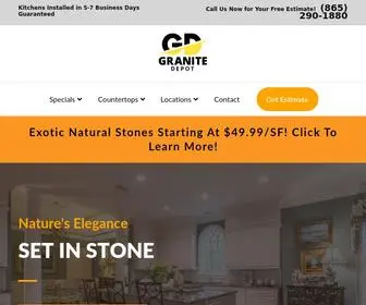 Granitedepotknoxville.com(Granite Countertops Knoxville TN) Screenshot