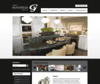 Granitemonteregie.com(Comptoir granite marbre quartz Rive) Screenshot