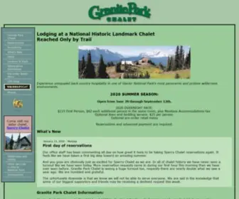 Graniteparkchalet.com(Granite Park Chalet) Screenshot