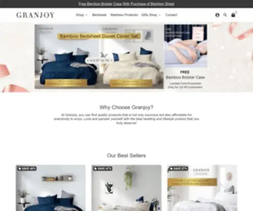 Granjoy.com(Bamboo Bed Sheet) Screenshot