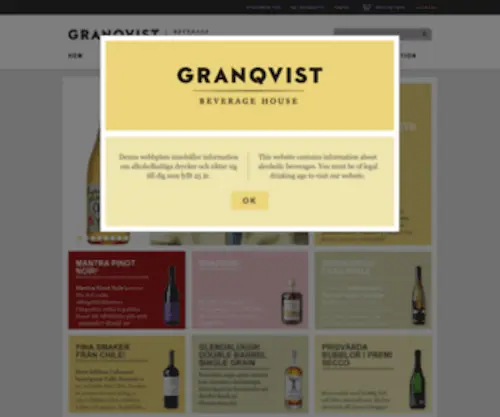 GranqVist-Vin.se(Vin, sprit, öl och cider) Screenshot