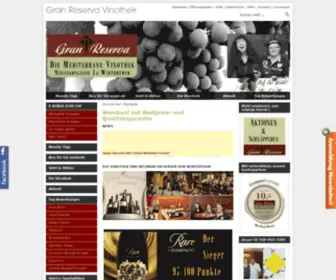 Granreserva.ch(Die mediterrane Vinothek und Online Weinshop) Screenshot