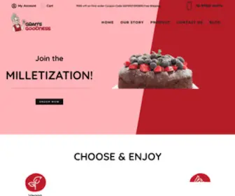 Gransgoodness.com(Gluten Free Millets Based Flours and Cake Premixes by GransGoodness) Screenshot