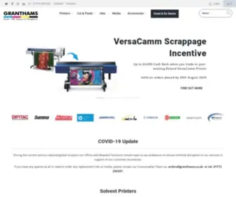 Granthams.co.uk(The U.K.'s leading resellers of Large Format Printers & Consumables) Screenshot