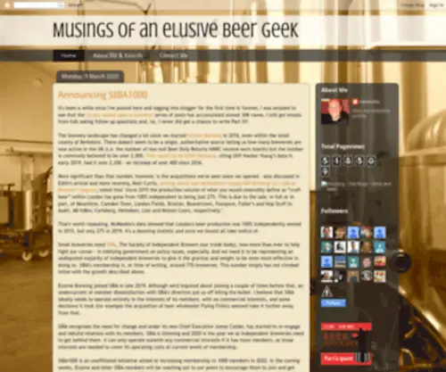 Graphedbeer.com(Musings of an elusive beer geek) Screenshot