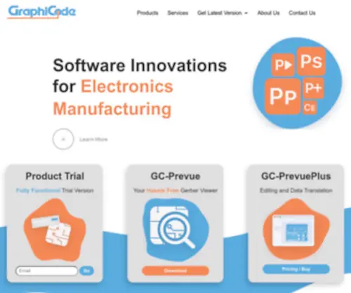 Graphicode.com(Software Innovations for Electronics Manufacturing) Screenshot