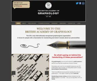 Graphology.co.uk(The British Academy of Graphology) Screenshot