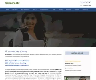 Grassrootsacademy.in(NET Life Science Coaching) Screenshot